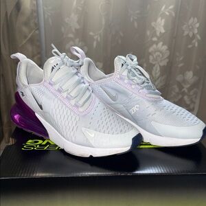 Nike Women's Air Max 27C in White and Lavender